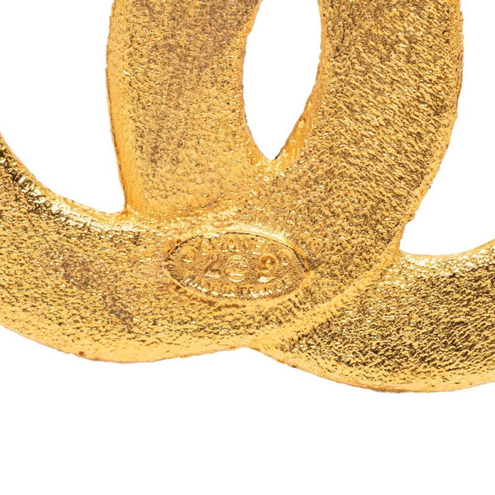 CHANEL Authentic Gold Logo Brooch - Picture 5 of 6
